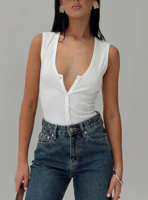 curve bodysuit Avahlee Bodysuit White