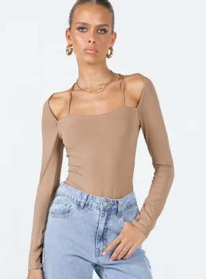 Lettie Bodysuit Beige closet staple bodysuit sport bodysuit