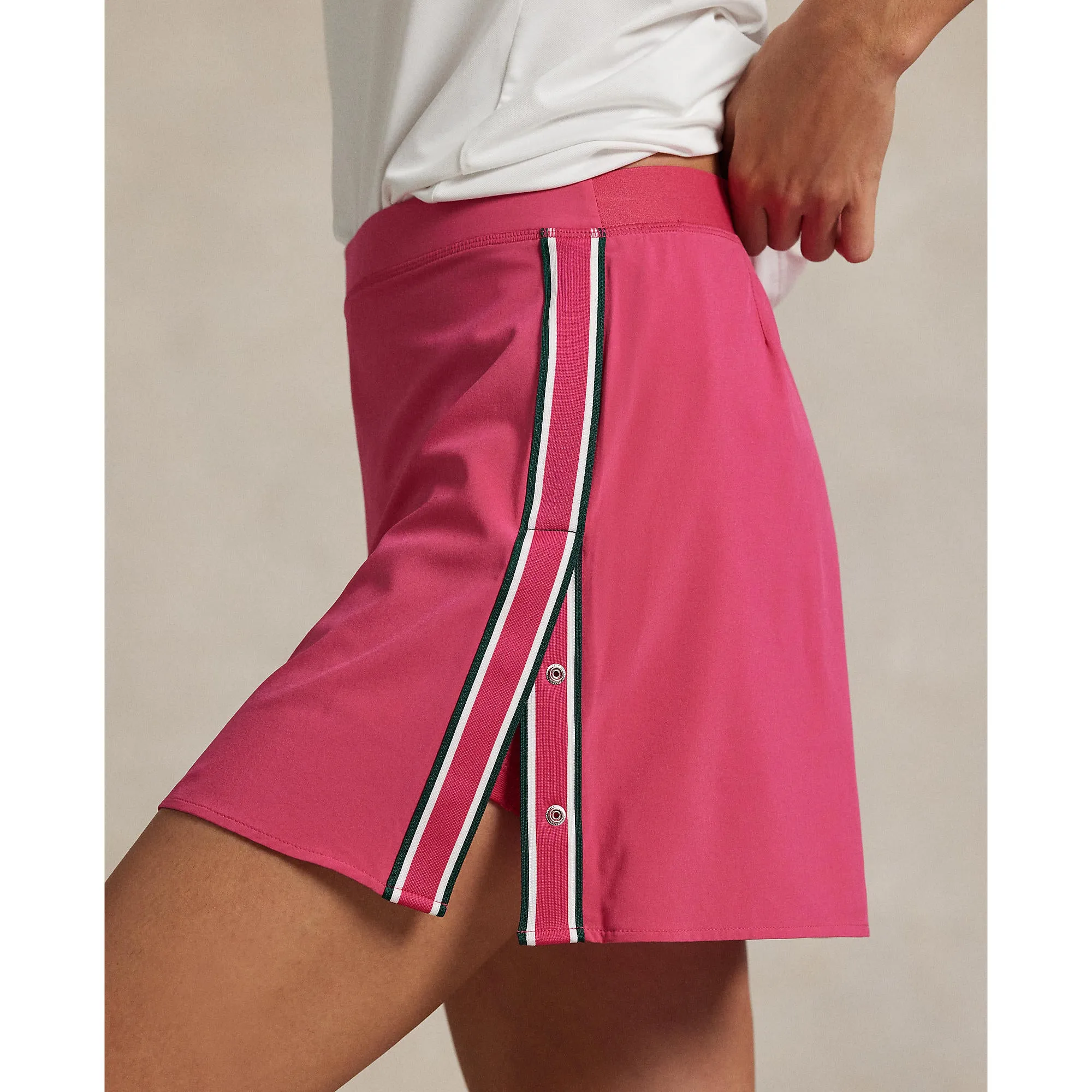 RLX Ralph Lauren Women's 4-Way Stretch A-Line Golf Skort - Currant/Ceramic White/Hunter Green Creative Fashion