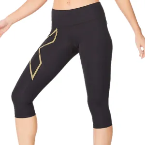 Cozy Design 2XU Womens Light Speed Mid-Rise Comp 3/4 - Black/Gold Reflective