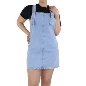 Easy Movement Women's Denim Short Dress,Light Blue