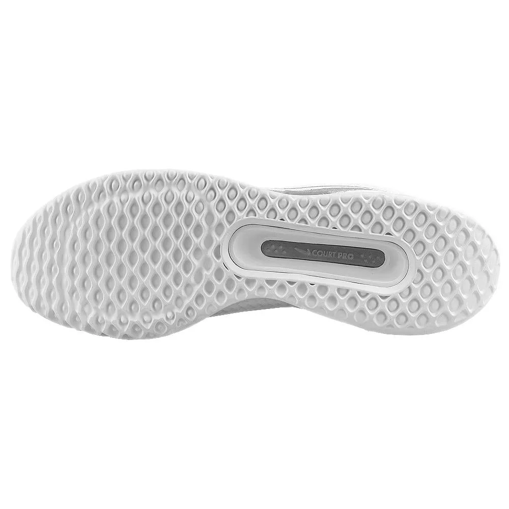 Active Adults Nike Women's Court Zoom Pro - White/Metallic Silver