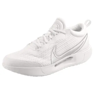 Nike Women's Court Zoom Pro - White/Metallic Silver Ergo Comfort