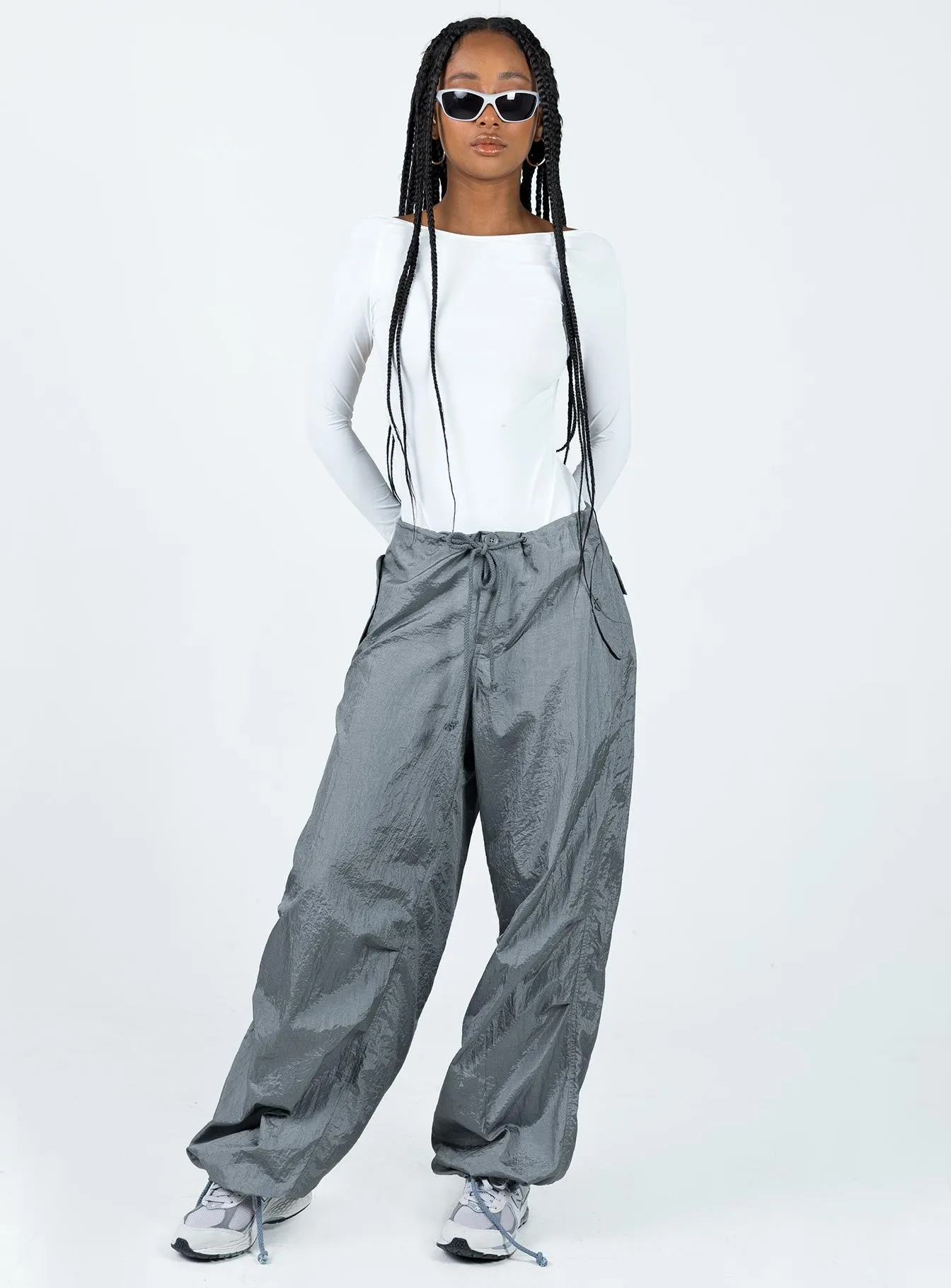 Motel Chute Trousers Grey Moisture Management