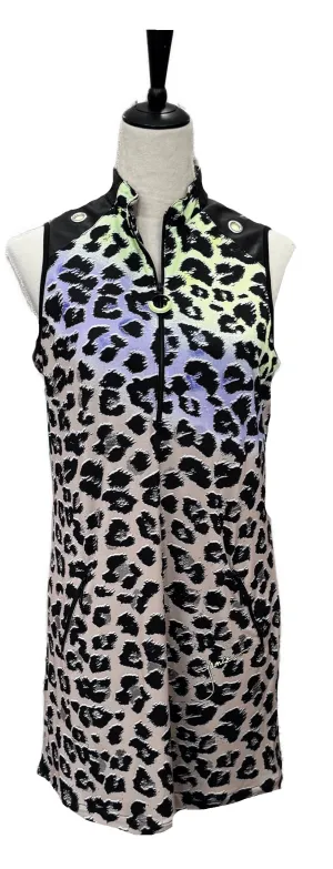 Jamie Sadock Cheetah Print Women??s Golf Dress Size M Essential Layer