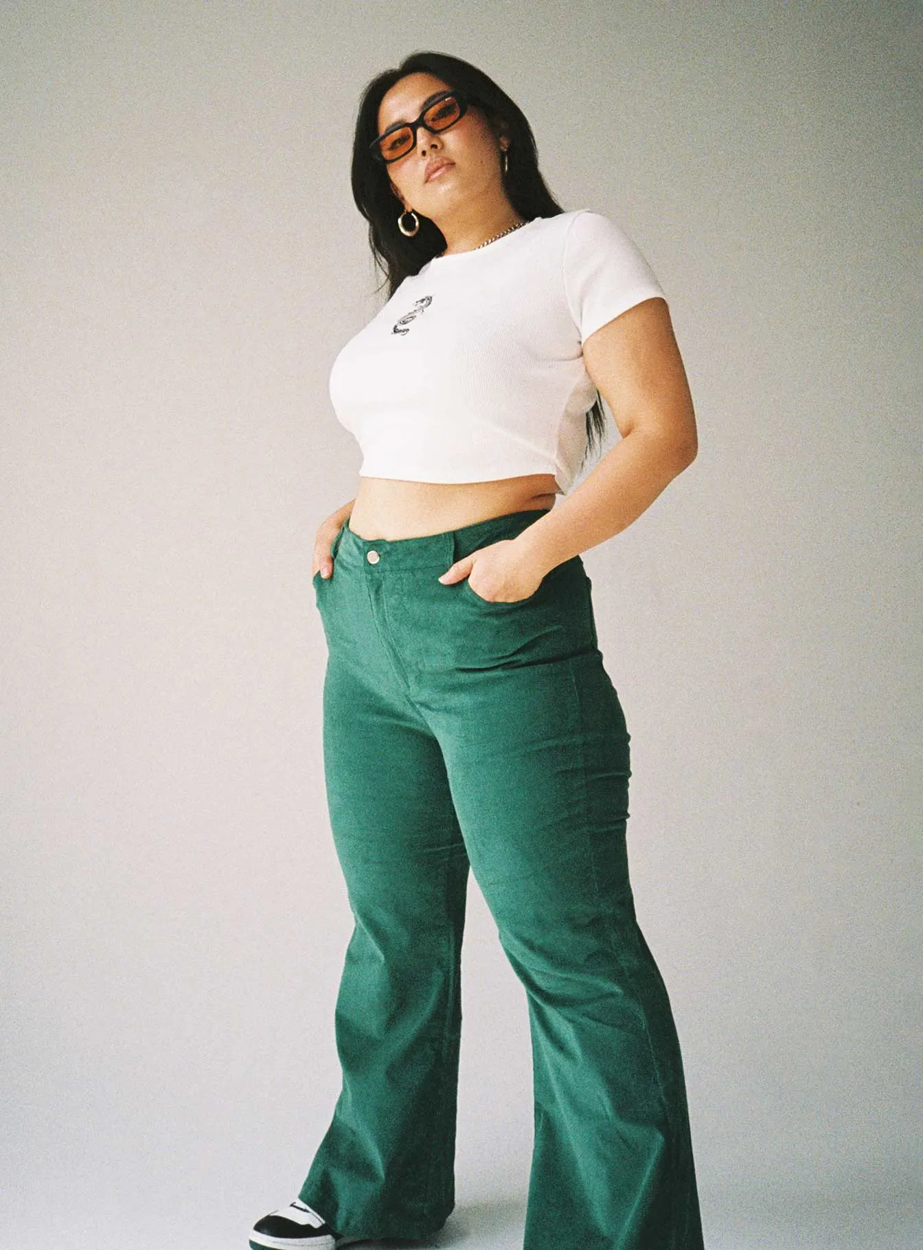 Core Fit Design Nadia Pants Green Curve