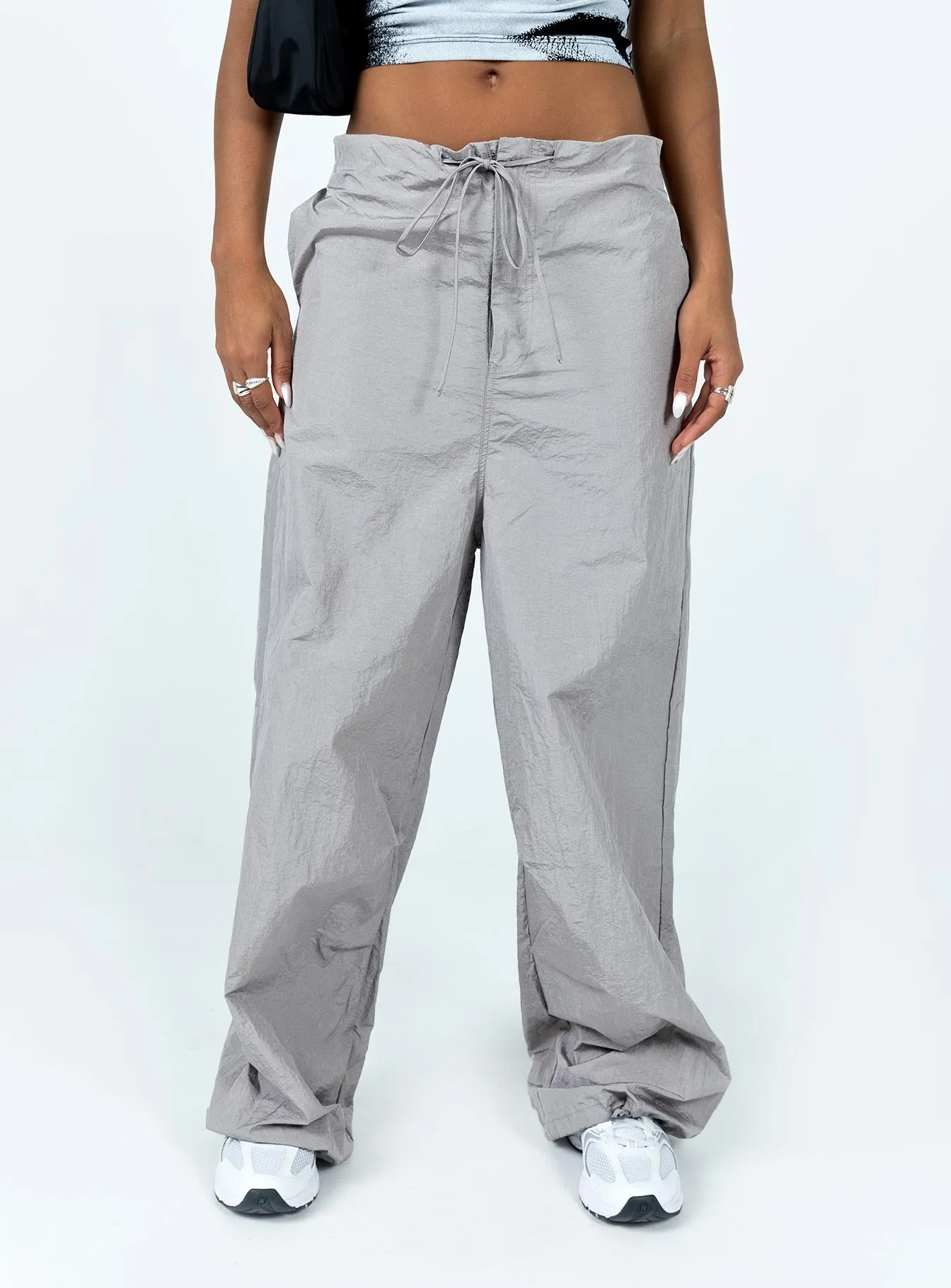 Relaxed Comfort Fit Austin Parachute Pants Grey