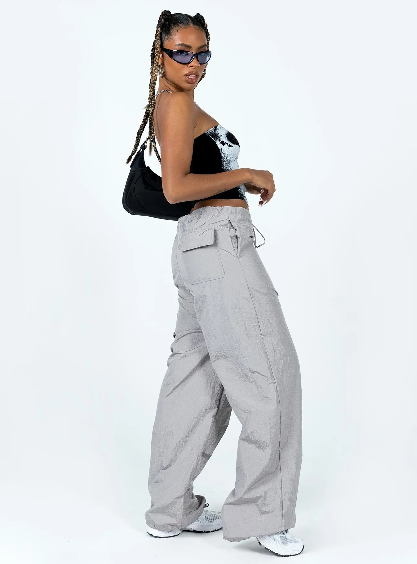 Quick Release Buckle Austin Parachute Pants Grey