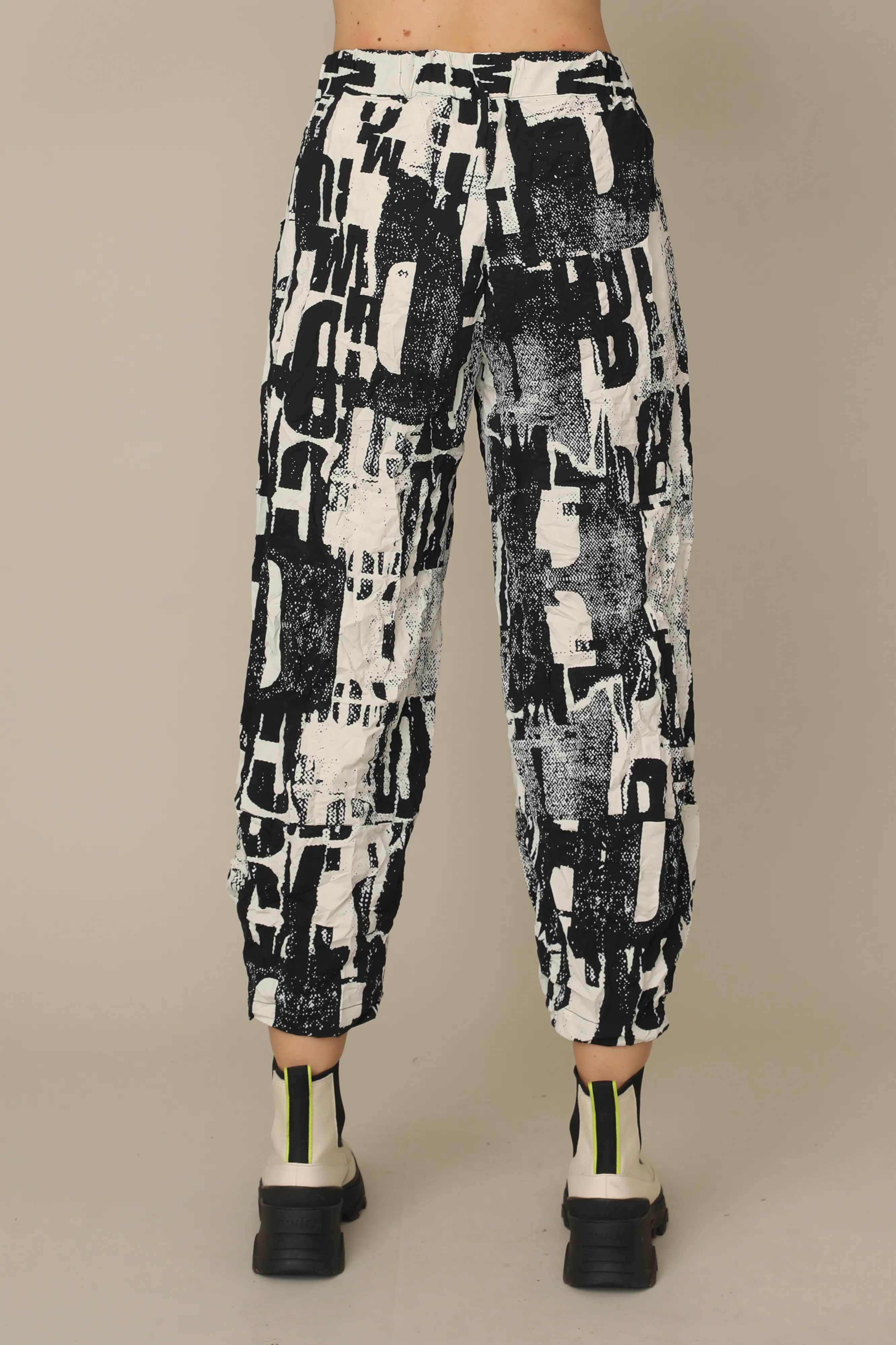 CHALET WILKA PANT - BLACK MULTI Tencel Blend Fabric