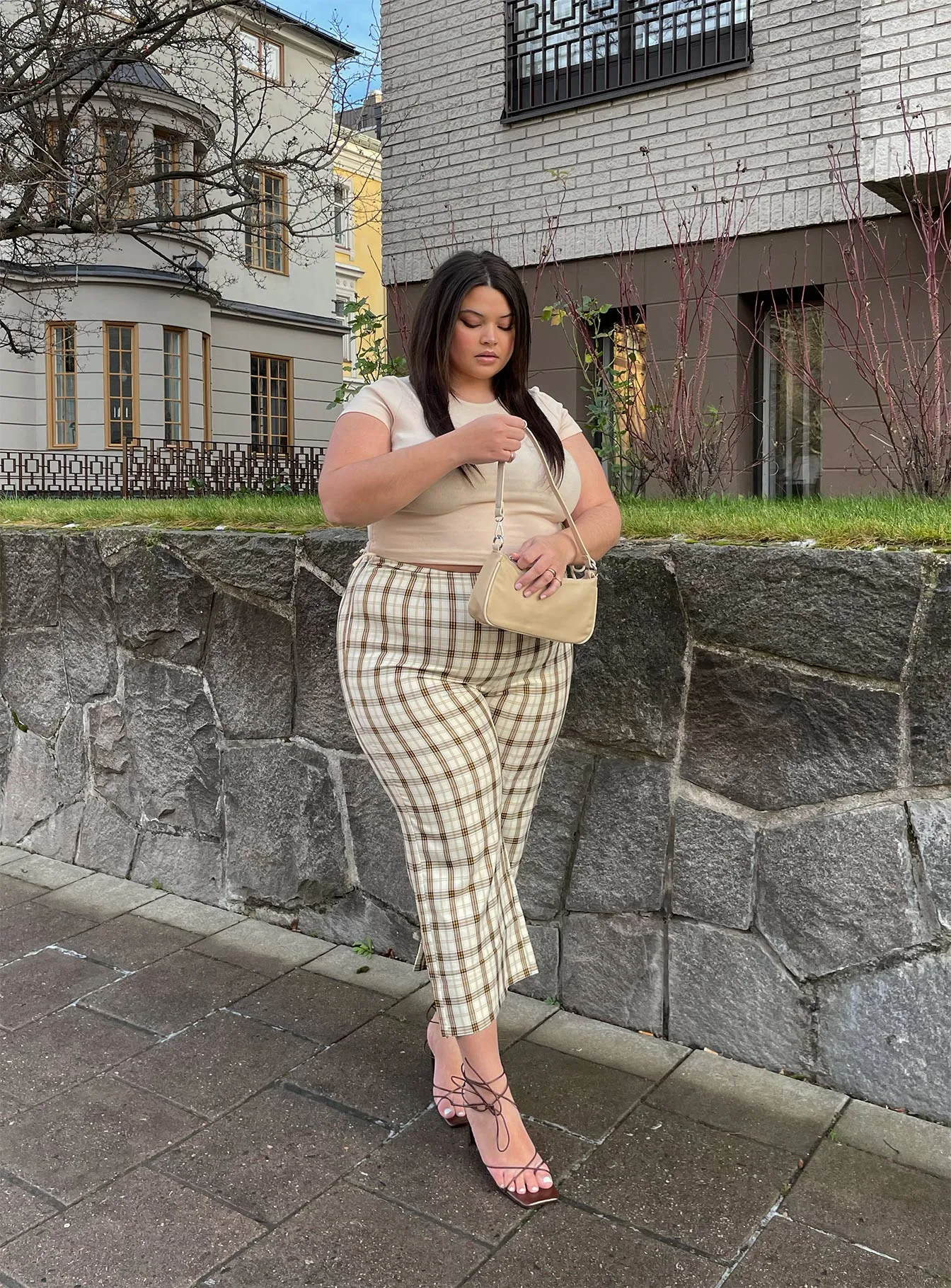 Smart Layering Versatile staple Euros Pants Yellow Check Curve