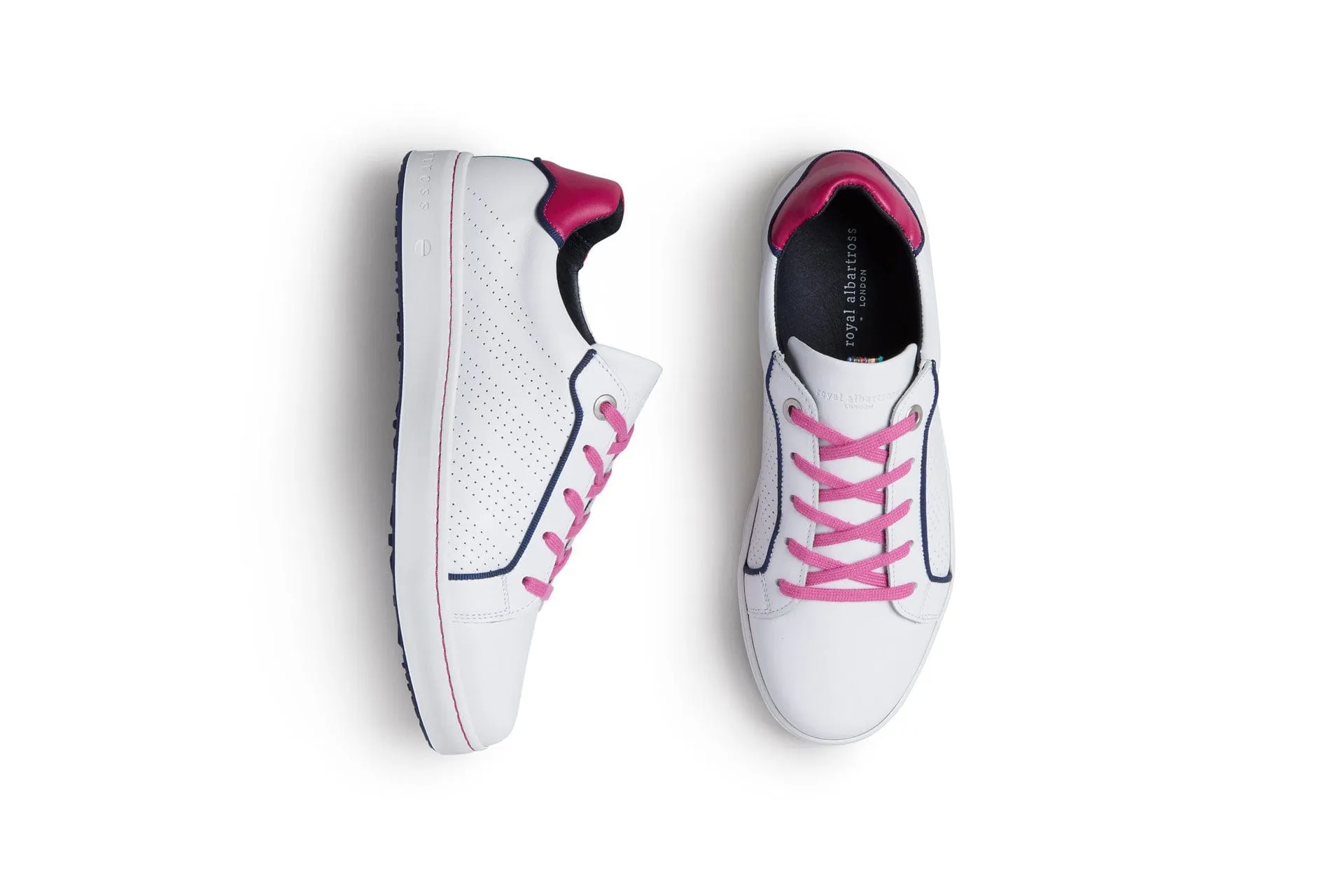 Hampton | White/Fuchsia Soft Interior Anti   Slip Feature