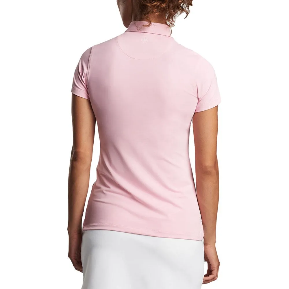 Peter Millar Women's Performance Stretch Jersey Golf Shirt - Palmer Pink fashionable blazer Comfortable Pants