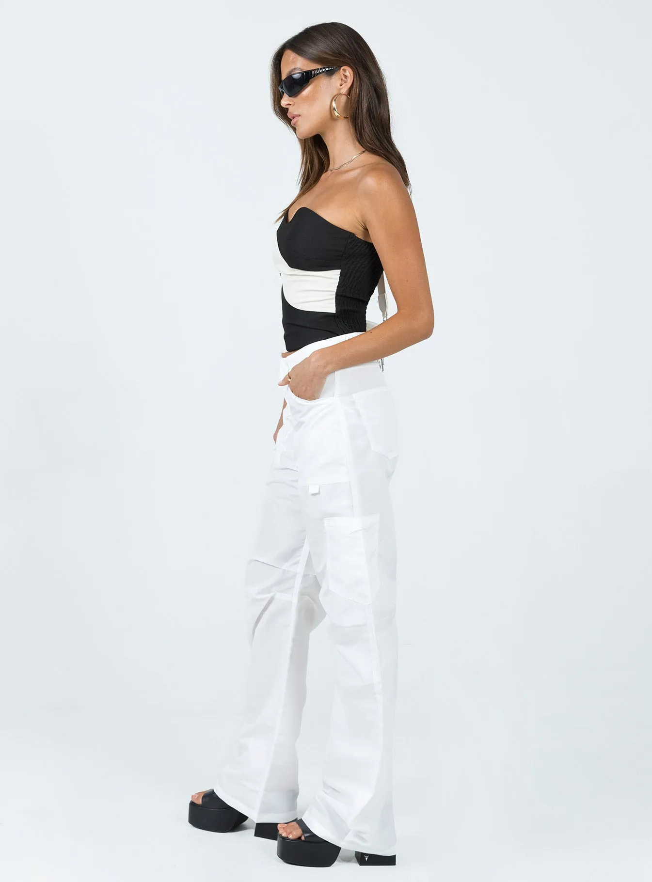 Miami Vice Swish Pant Ghost White Casual Edge