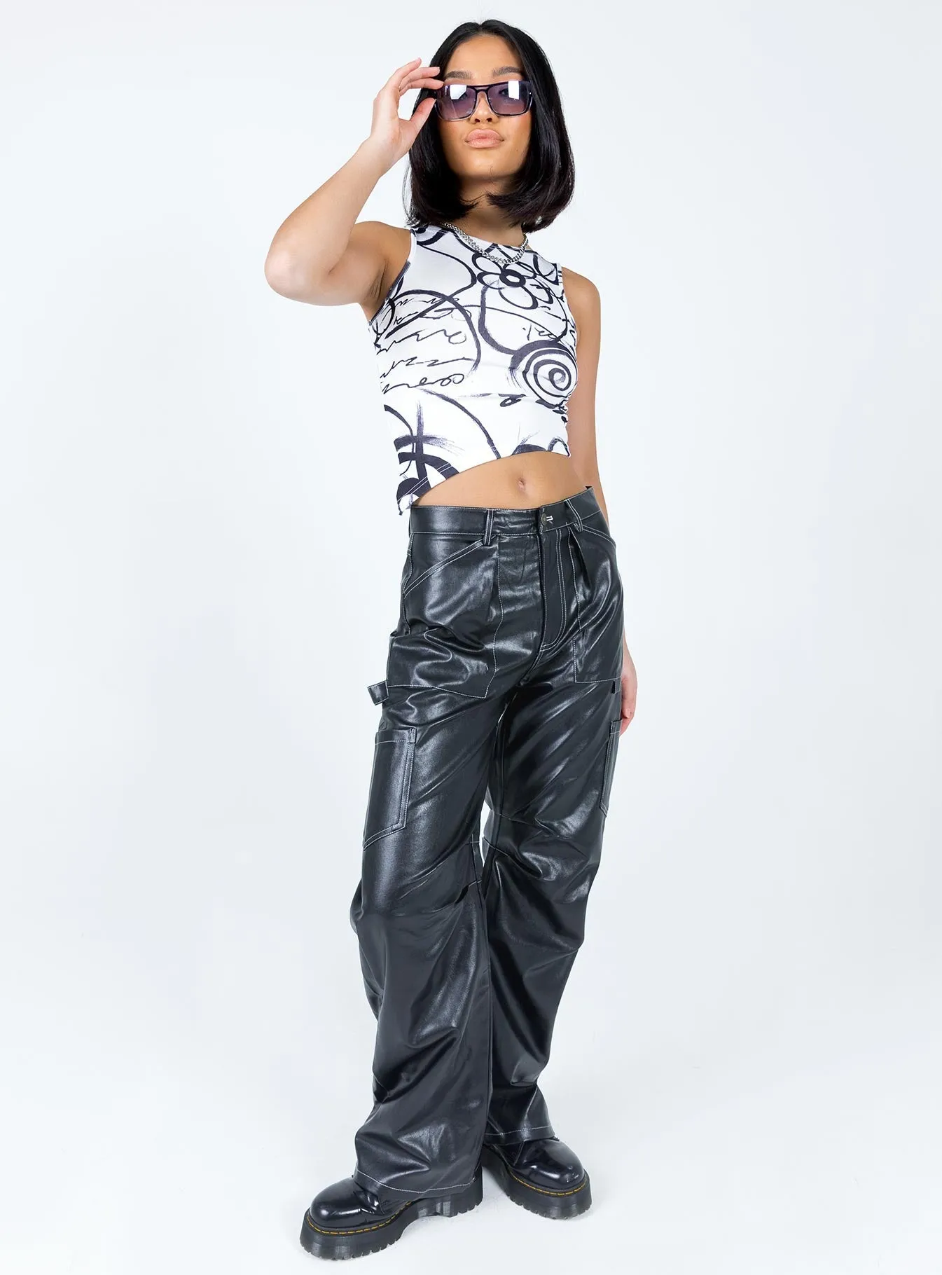 Cool Comfort Flexible Fabric Miami Vice Pants Black