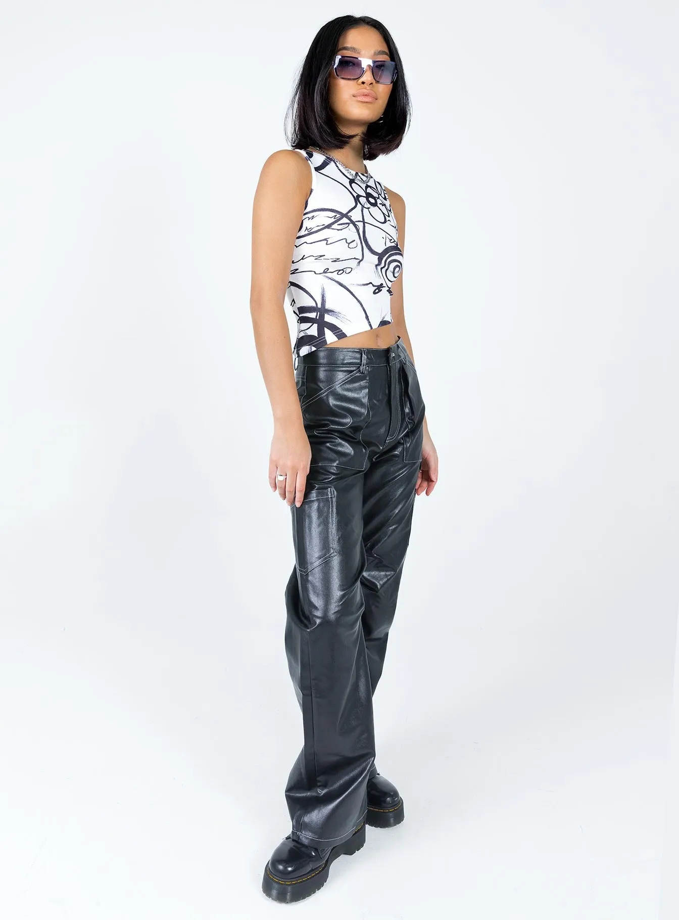 Miami Vice Pants Black Moisture Wicking Fabric