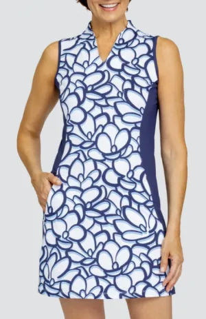 Evening Look Weekend Favorite New Tail Activewear Rubylou Sleeveless Golf Dress in Navy MSP$110