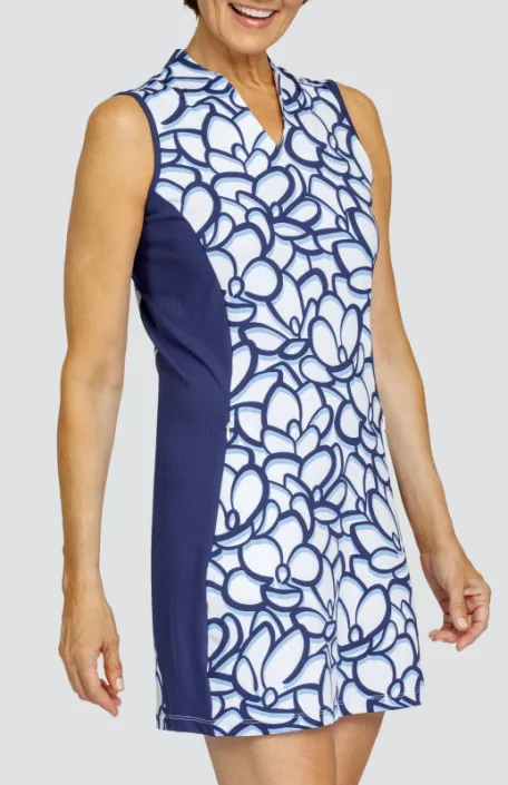Non-Iron Sharp Motion New Tail Activewear Rubylou Sleeveless Golf Dress in Navy MSP$110