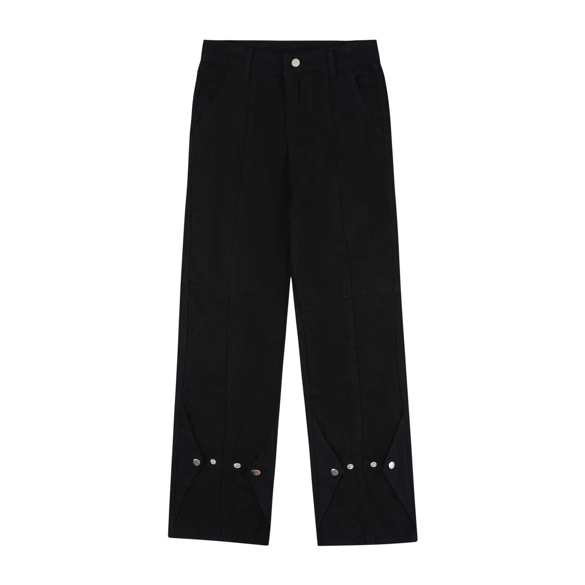 American-style Distressed Heavy Industry Straight Casual Jeans AbrasionResistant Versatile Scarf