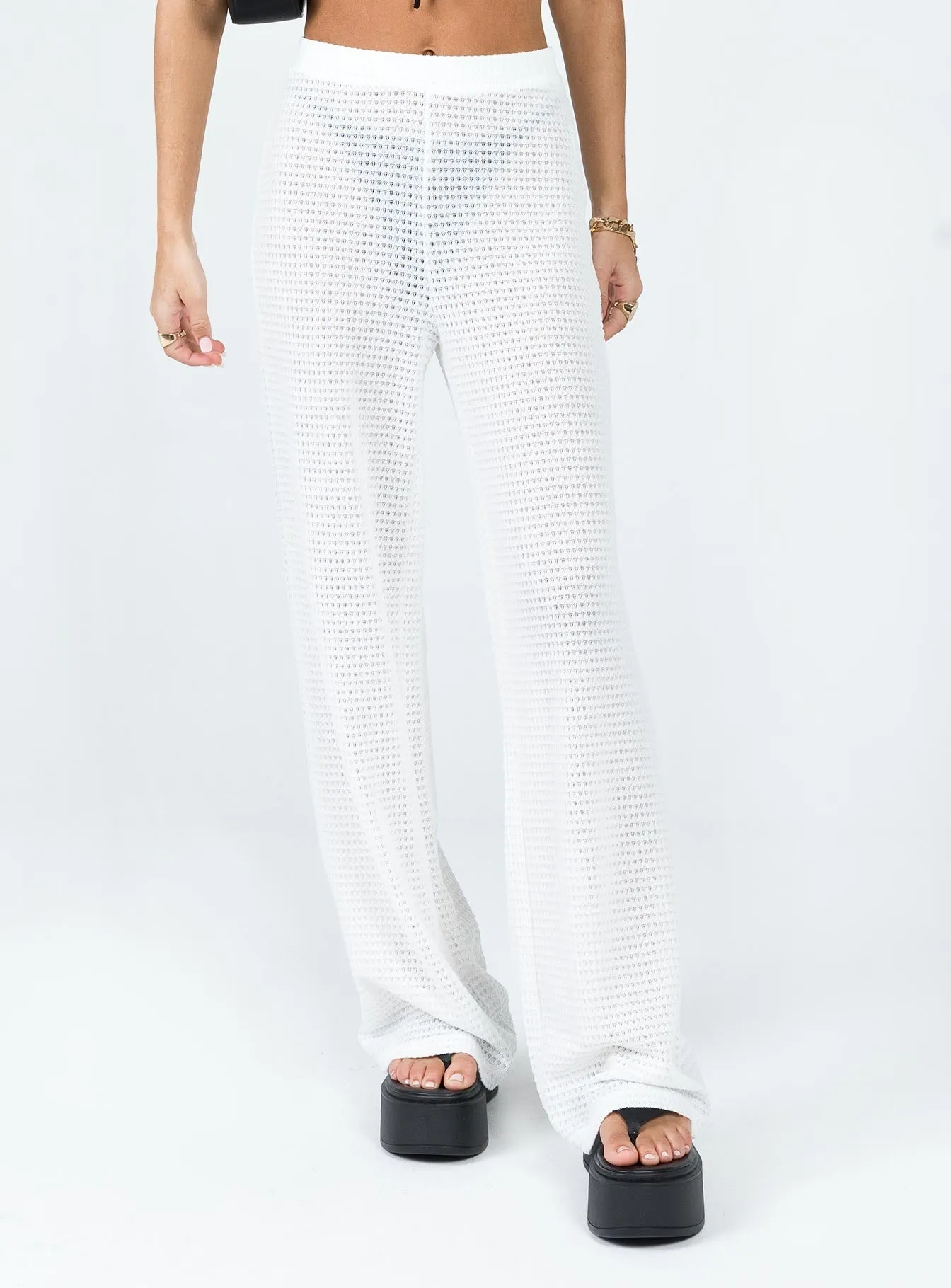 Santa Monica Knit Pants White LightweightDesign