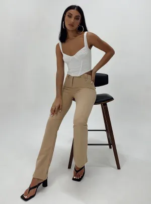 Four Way Stretch Veronika Pants Beige