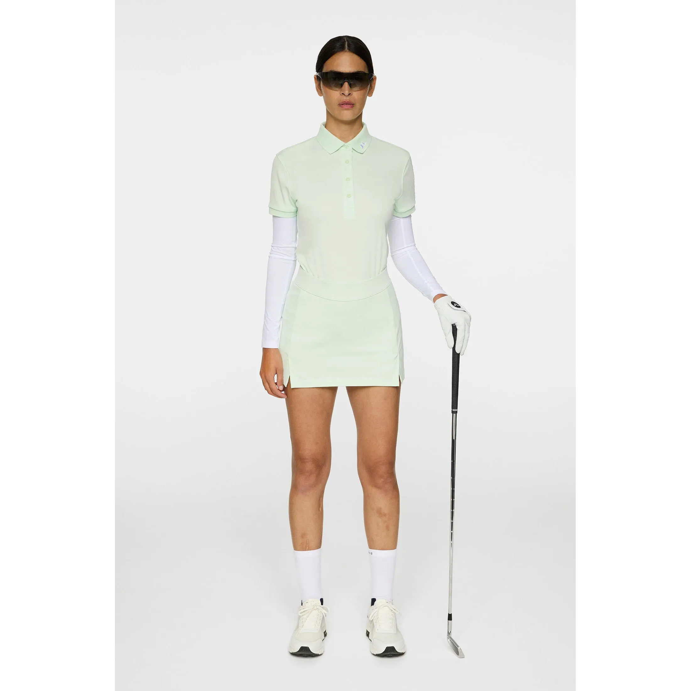 J.Lindeberg Women's Tour Tech Golf Polo Shirt - Ambrosia MultiPocket System