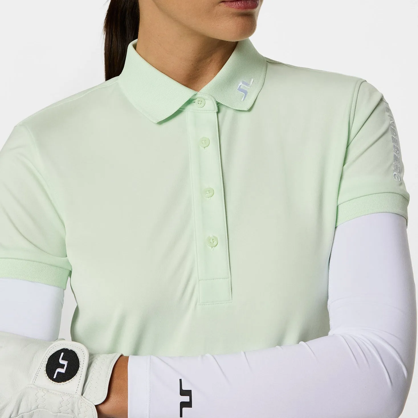 J.Lindeberg Women's Tour Tech Golf Polo Shirt - Ambrosia Timeless Cardigan