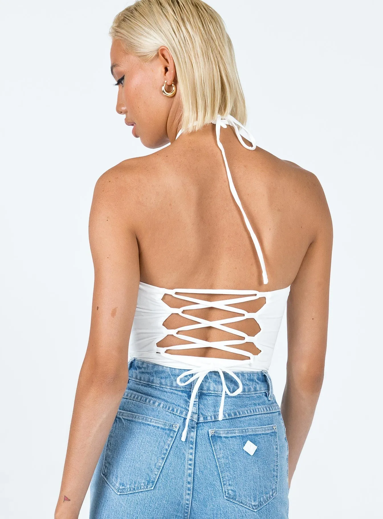lightweight bodysuit fashion women bodysuit Dayton Bodysuit White