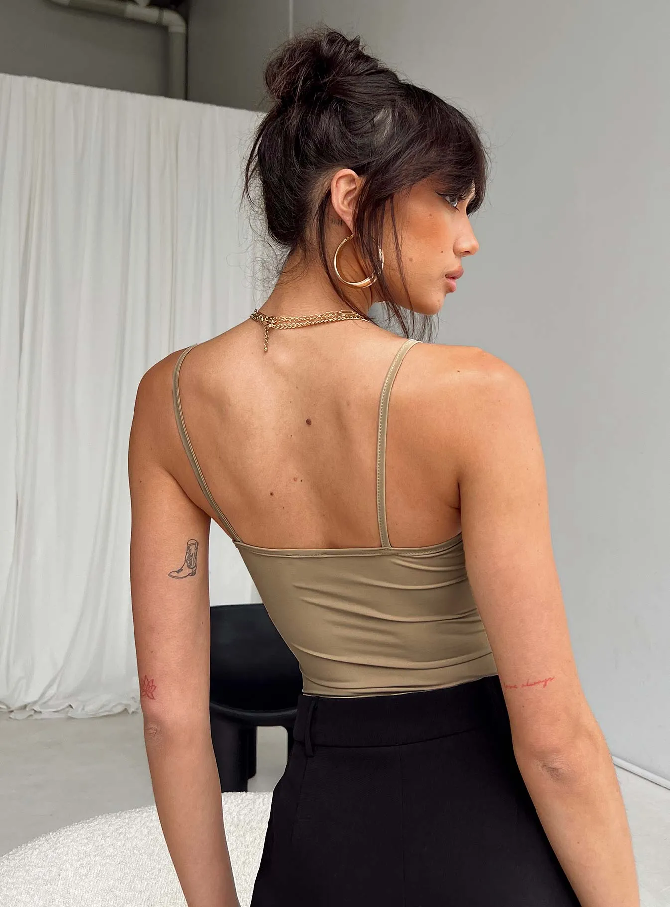 Geary Bodysuit Beige night out bodysuit