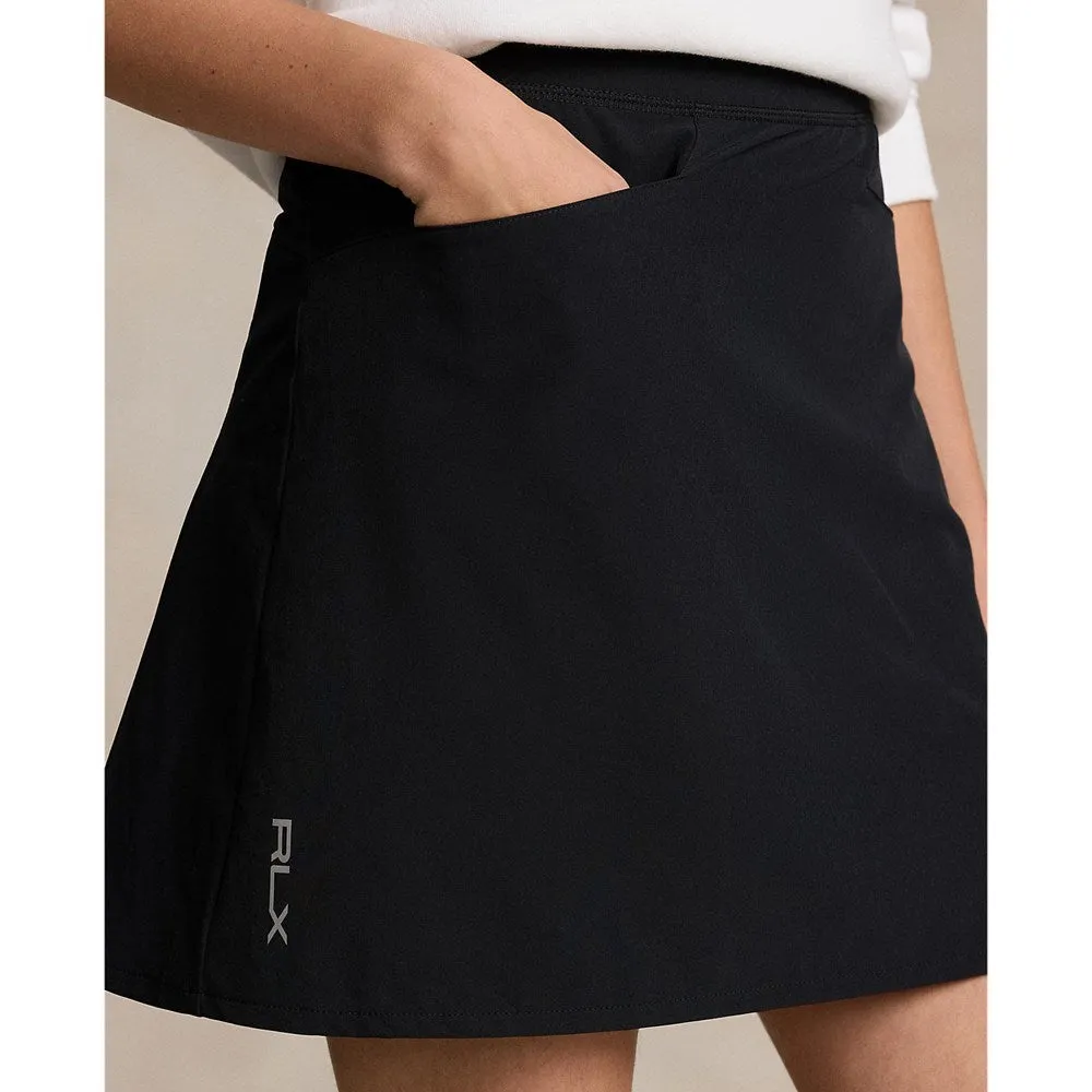 RLX Ralph Lauren Women's Performance 17" Pleated Aim Skort - Black High Waist