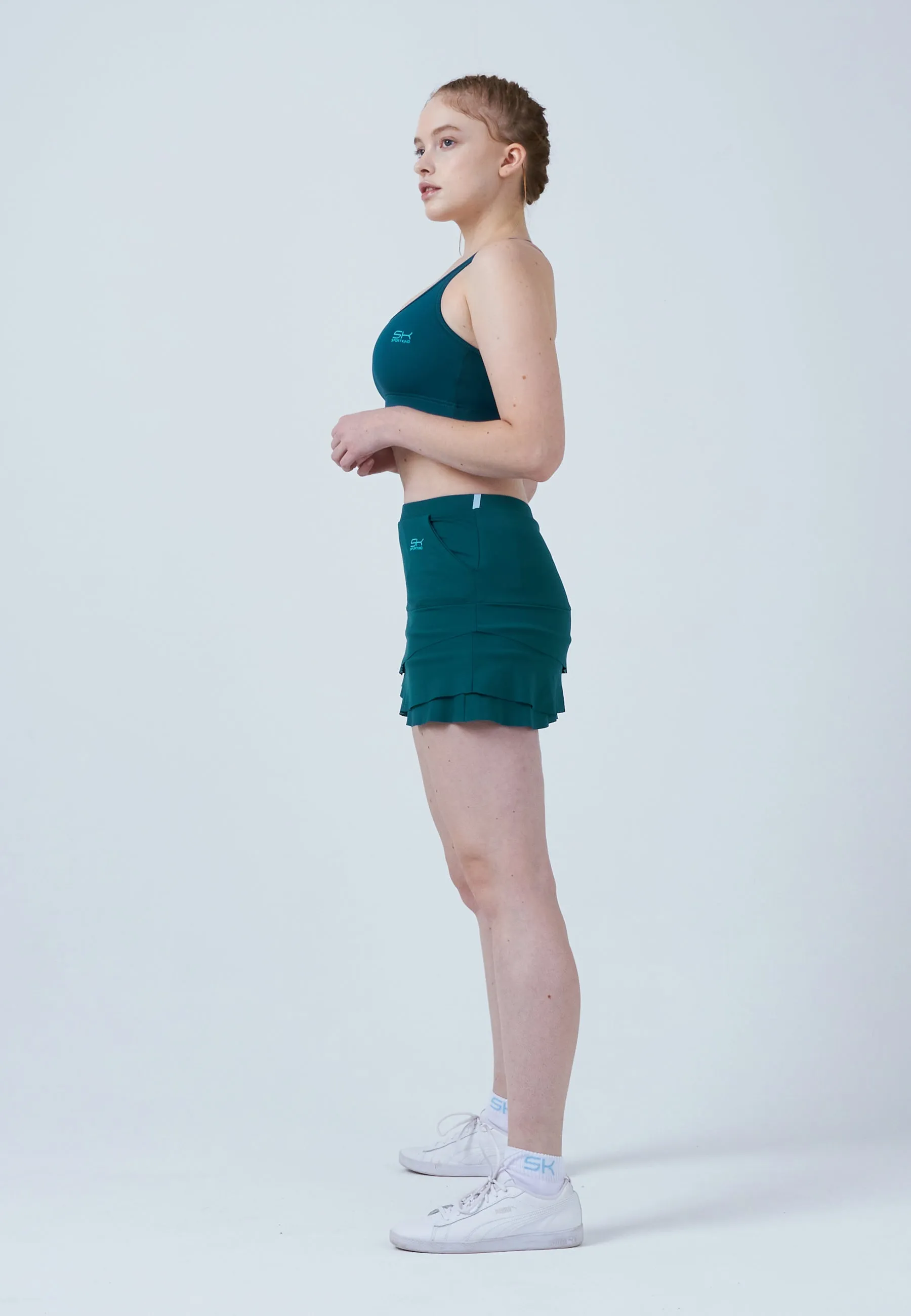 Tulip Tennis Skort with pockets, dark teal Statement Fashion