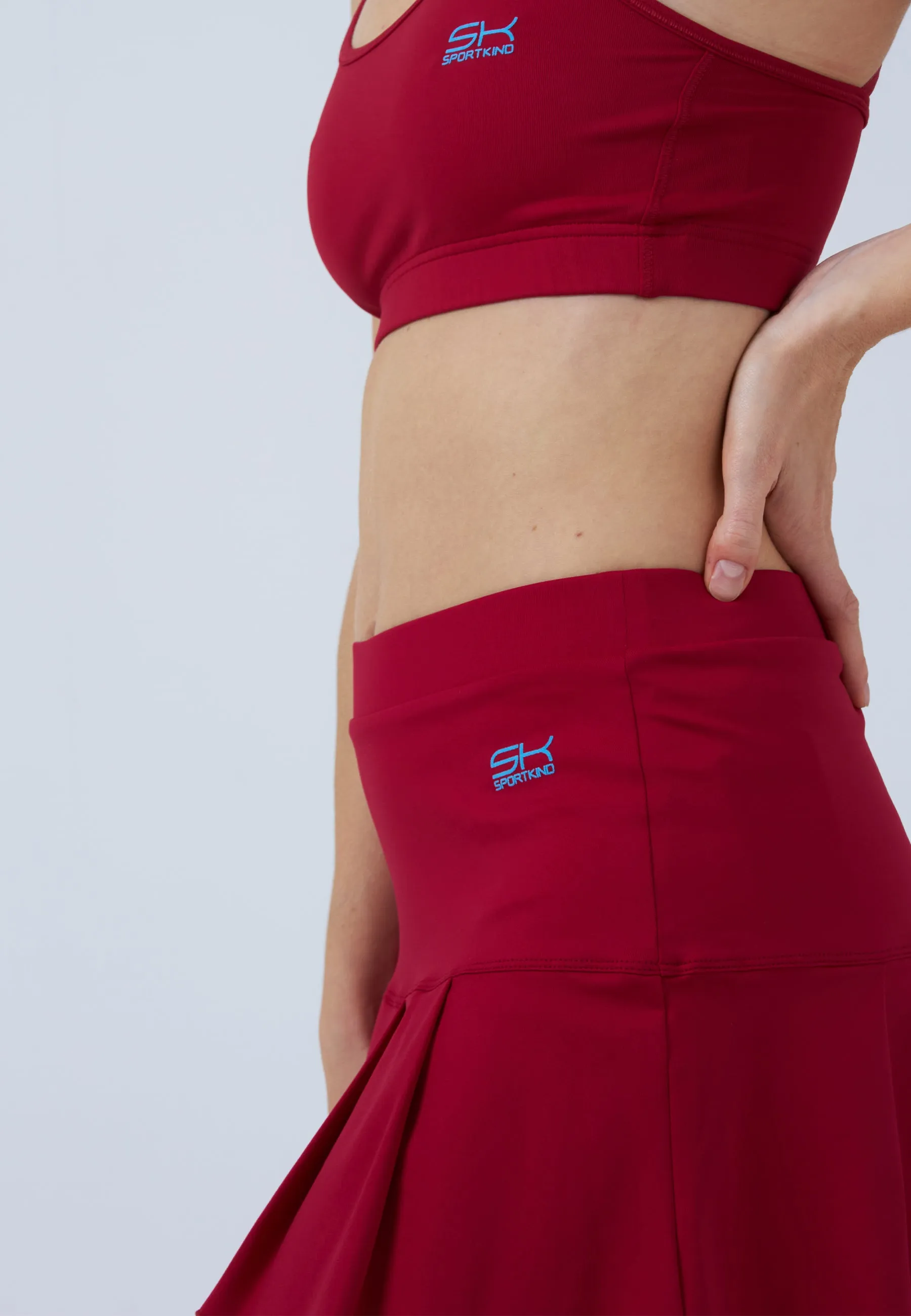 Pleated Tennis Skort, bordeaux red Casual Edge