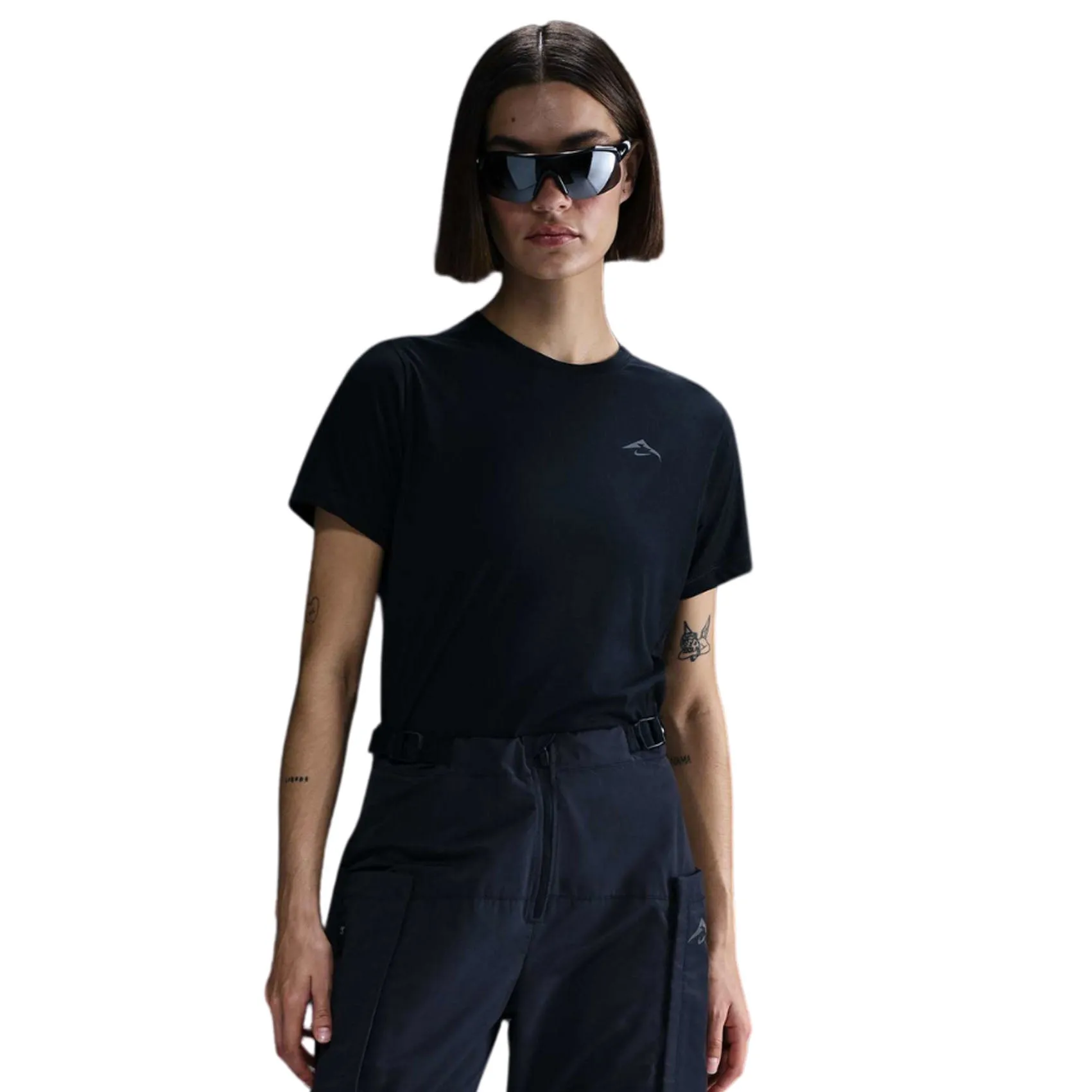 Comfortable Stretch Womens Nike Trail Dri-FIT Short-Sleeve Running Top