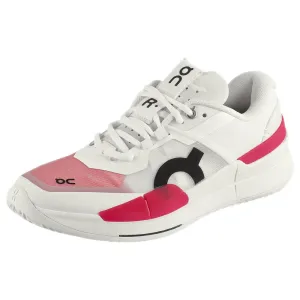 On Women's THE ROGER Pro 2 - White/Pink Mobility Focus Lace Up Locking Mechanism