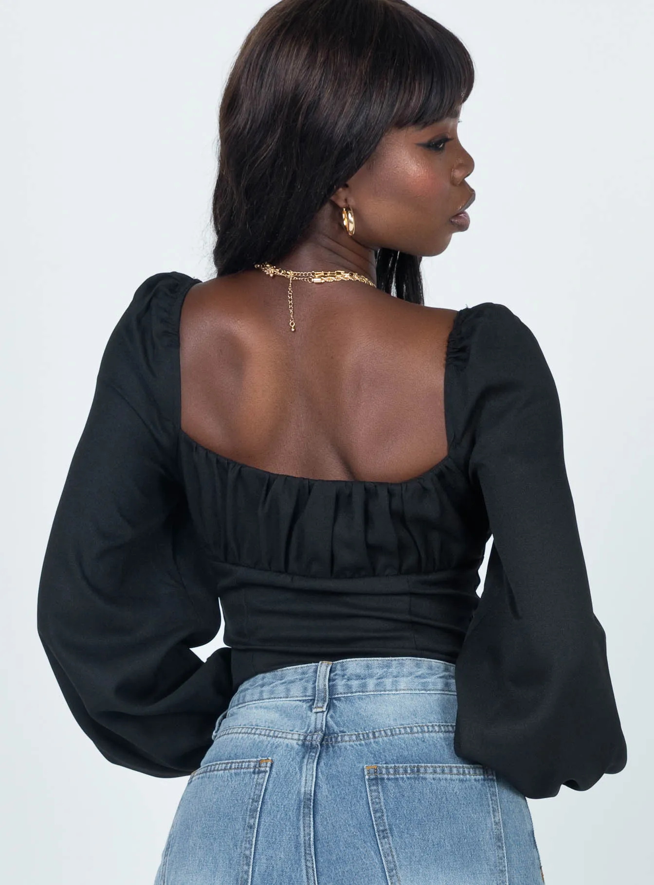 Laura Bodysuit Black winter bodysuit wedding bodysuit