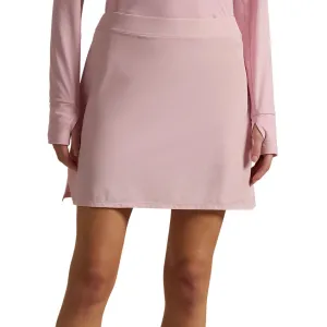 RLX Ralph Lauren Women's 17" Aim Golf Skort - Garden Pink elastic waistband Draped Silhouette