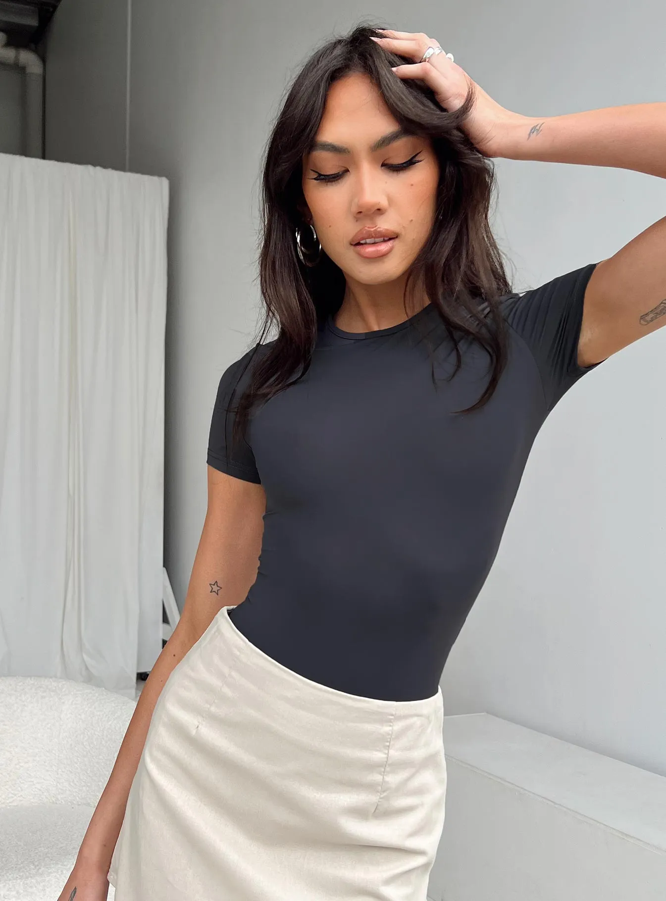 sheer bodysuit Rover Bodysuit Grey