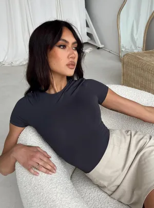 Rover Bodysuit Grey asymmetrical bodysuit