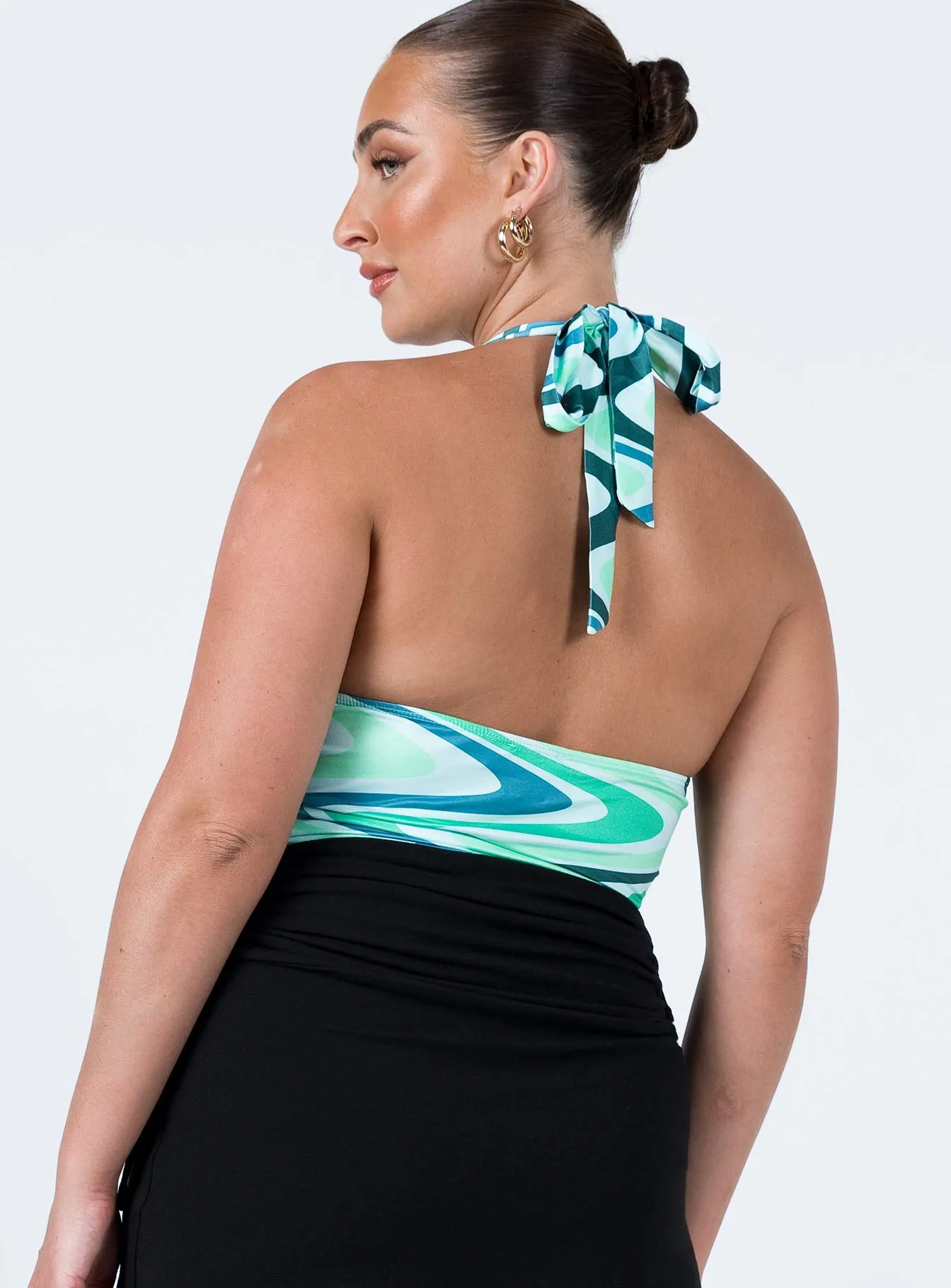 Briana Bodysuit Green Multi bridal bodysuit office chic bodysuit