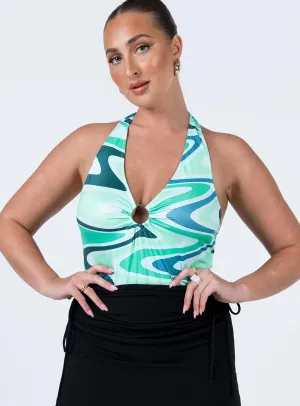 Briana Bodysuit Green Multi mom bodysuit sustainable bodysuit