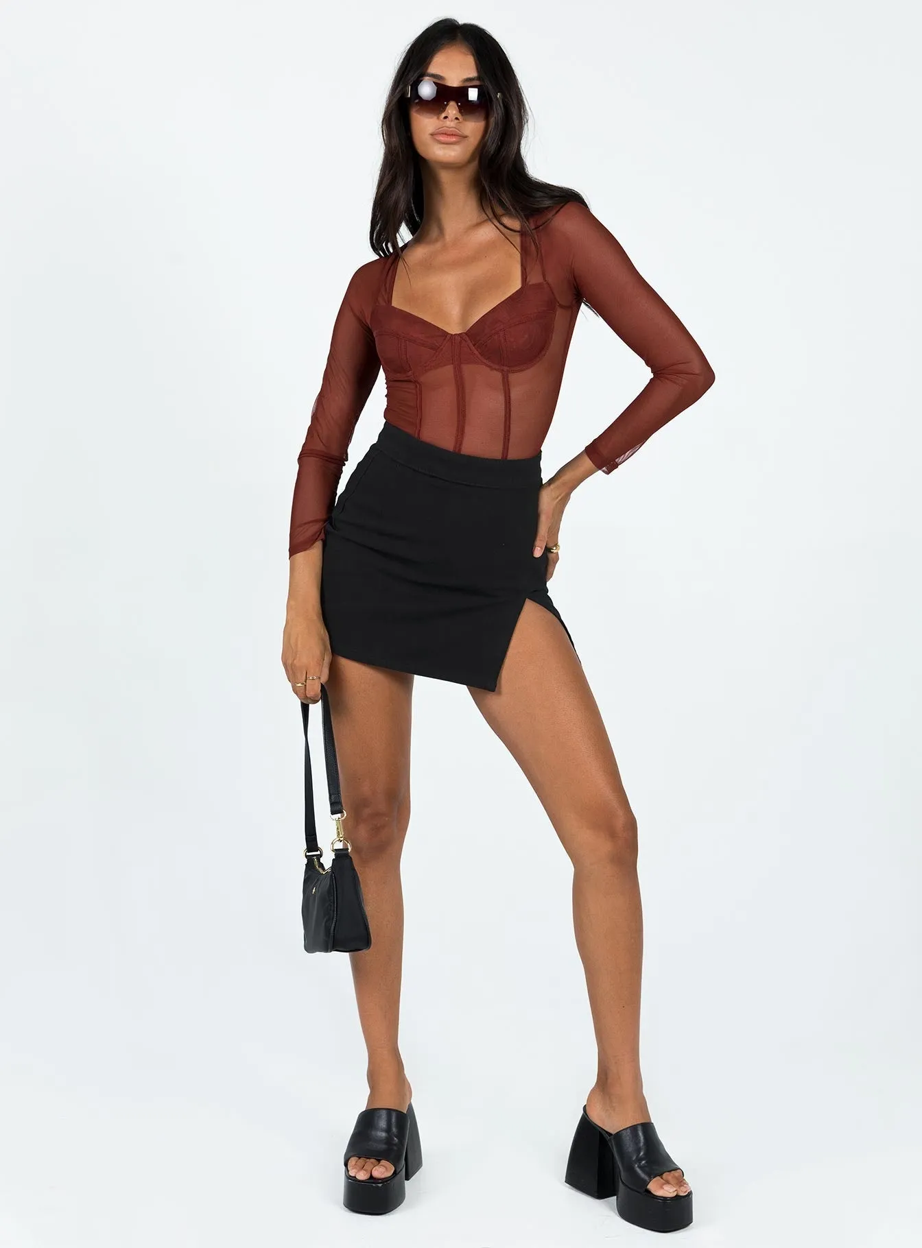 Leonie Bodysuit Brown cozy bodysuit