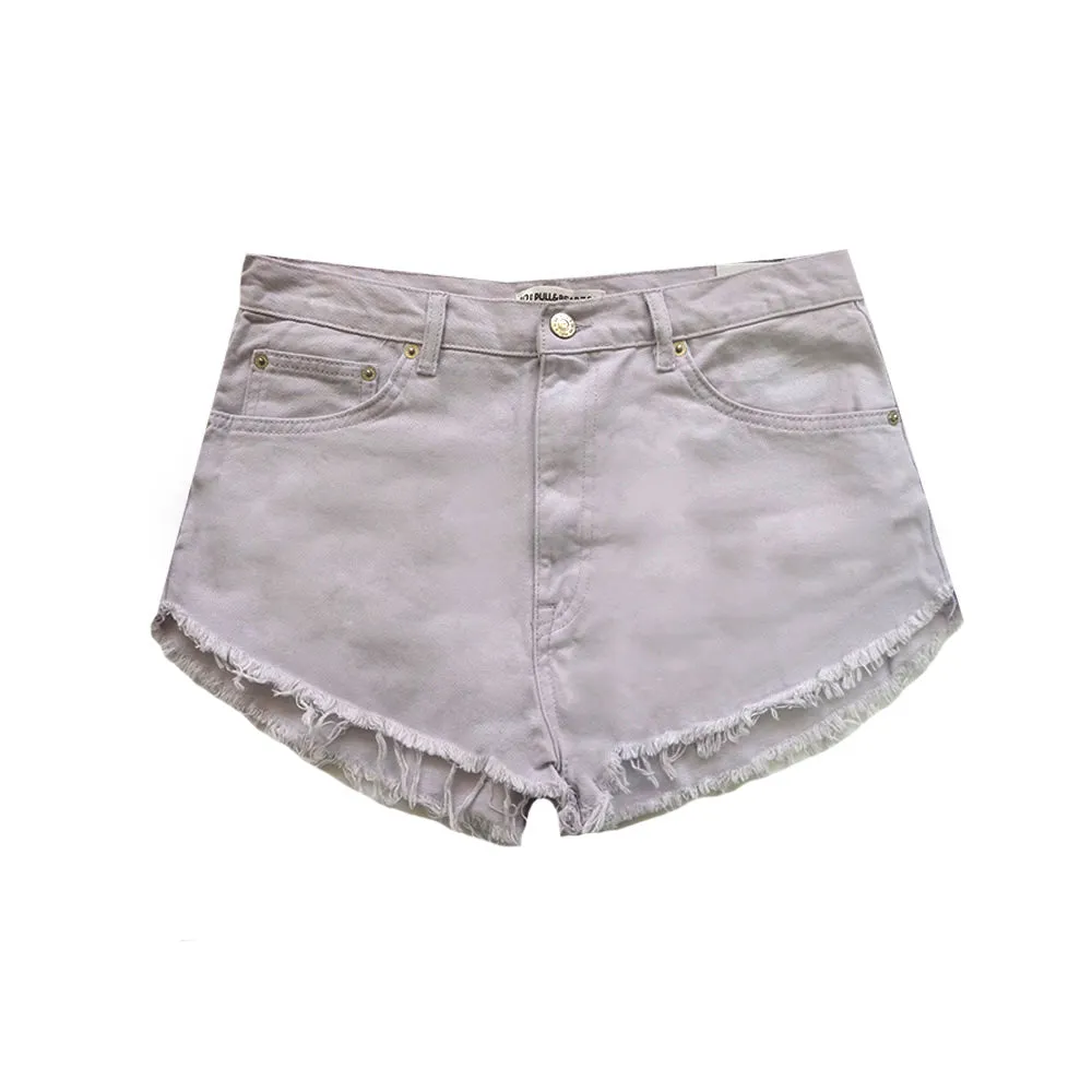 Women's Ripped Denim Short,Light Purple night out outfit hang dry