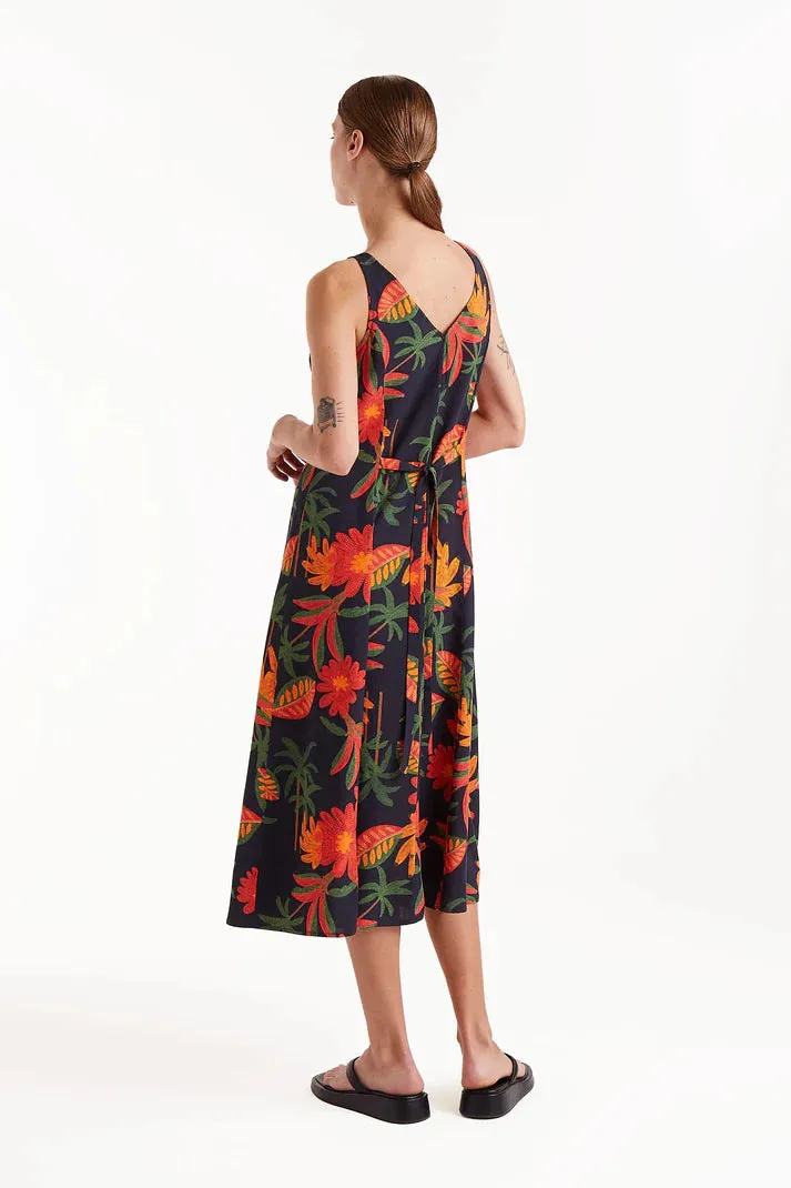 COMPANIA FANTASTICA FARMARA PRINT DRESS - BLACK MULTI Sweet Mood Clean Aesthetic
