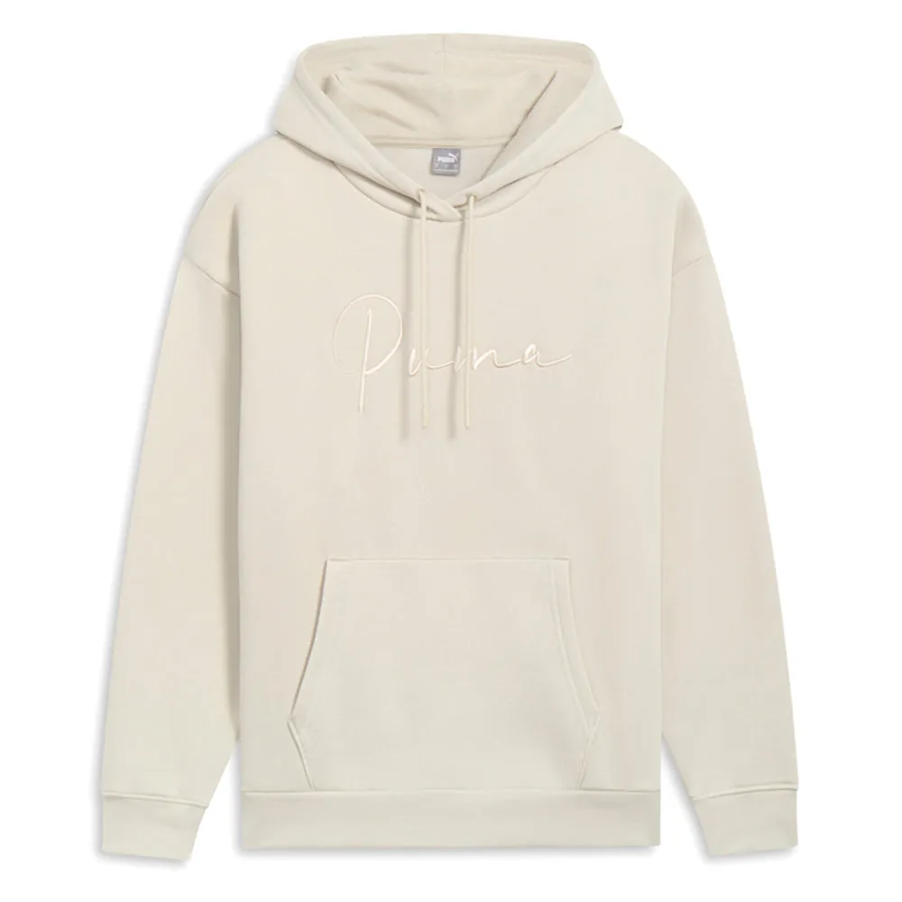 Tonal Script Pullover Hoodie Trendy Colors Layer Minimal