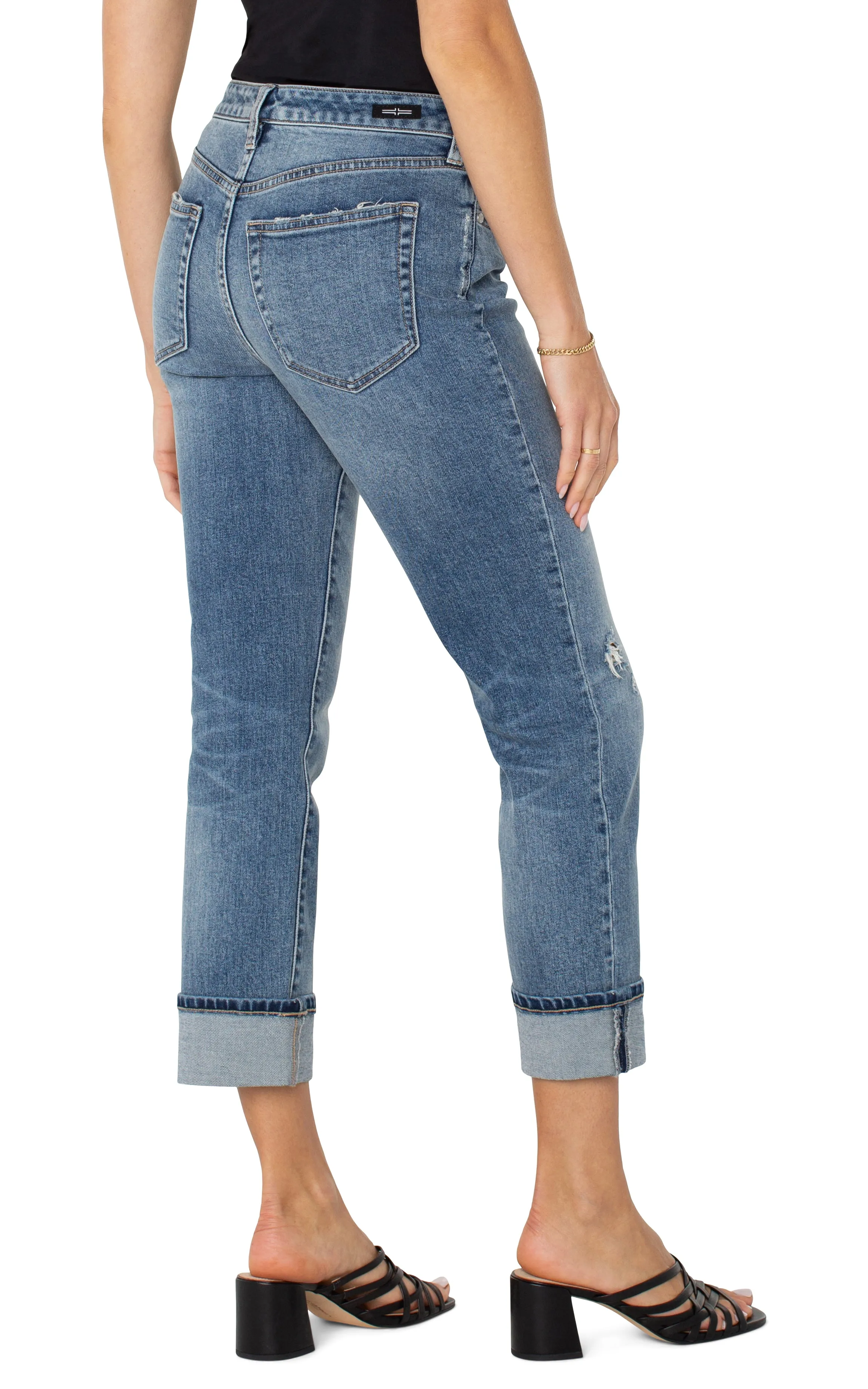 *SALE* LIVERPOOL MARLEY GIRLFRIEND CUFFED JEAN Airflow Vents UVProtectionFabric