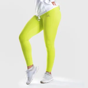 Festival Air Cool Nylon Doe side pocket elevate leggings - LIME GREEN