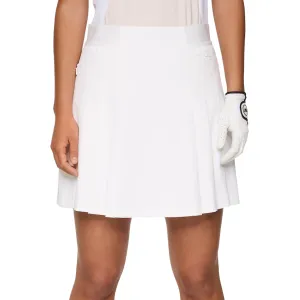 J.Lindeberg Women's Alesia Golf Skirt - White High Density Weave Pure Vibes