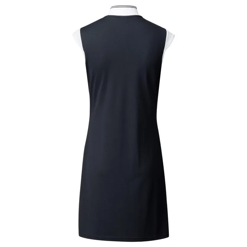 New Daily Sports Torcy Navy Golf Dress MSP$136 Lightweight Fabric Vibrant patterned dress