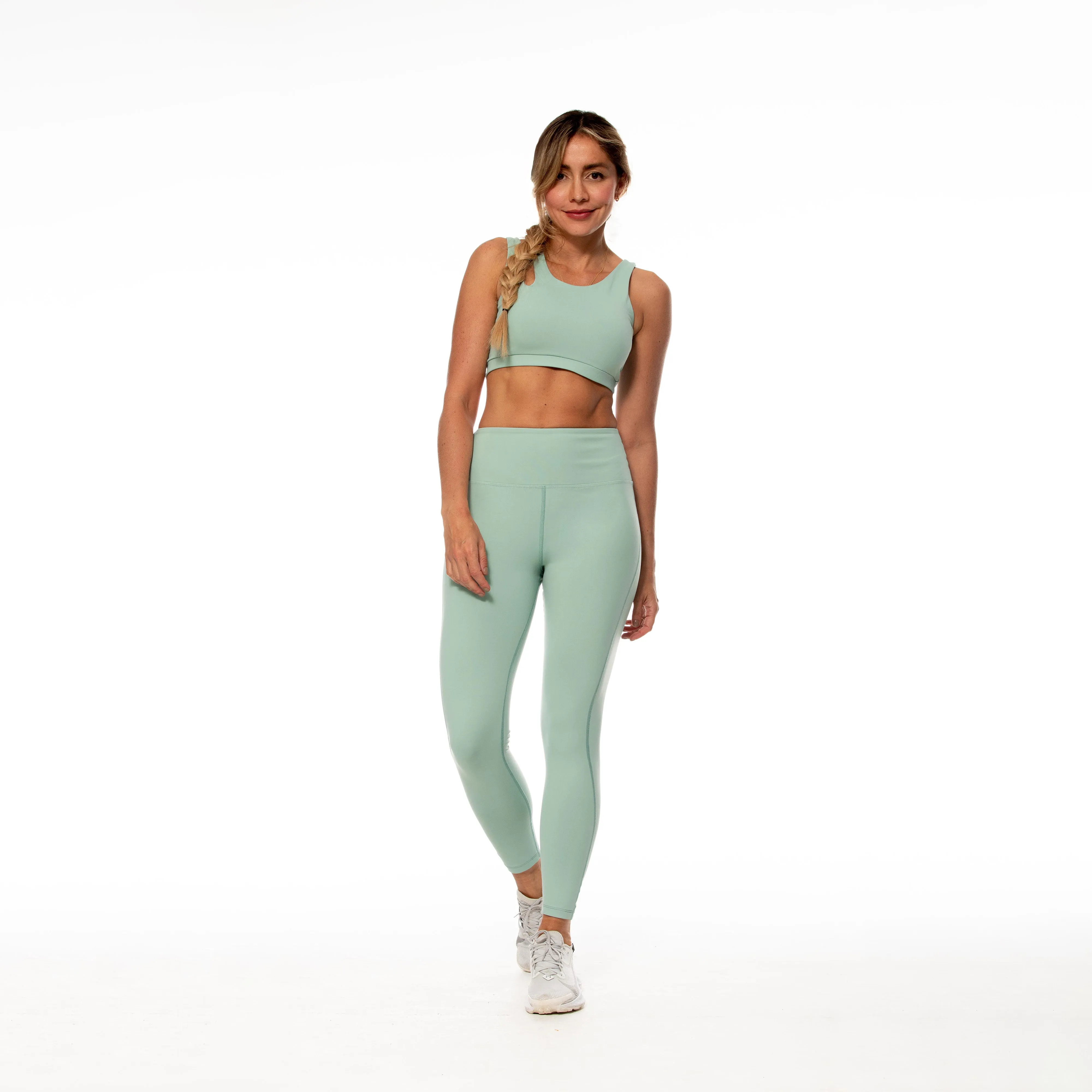 For Men Studio Practice Leggins Solido Verde Menta Femenino