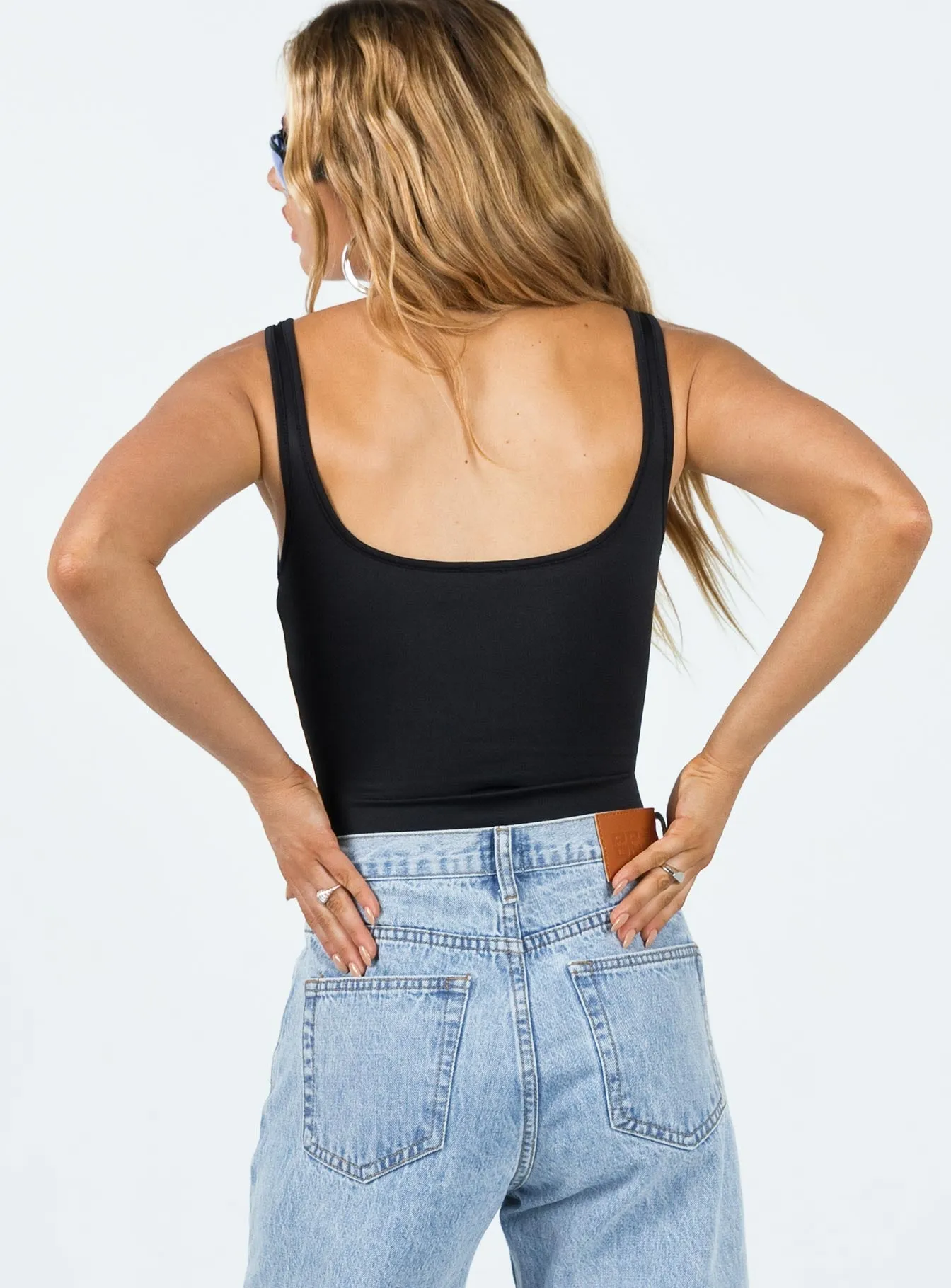 Halse Bodysuit Black versatile bodysuit beach bodysuit