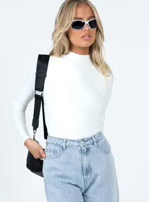 Cosmos Backless Bodysuit Ivory black bodysuit
